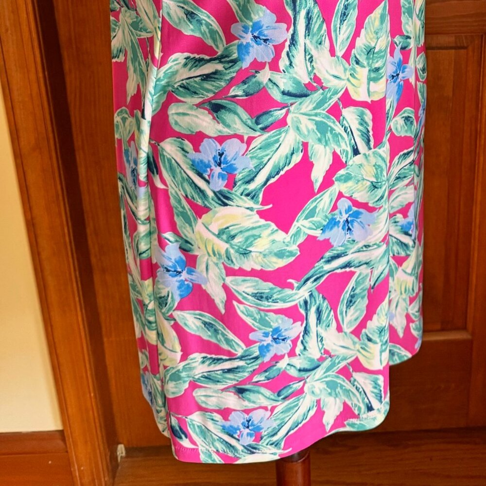 Pappagallo Tropical Pink A-line Dress, Sz L, NWT - Picture 5 of 13